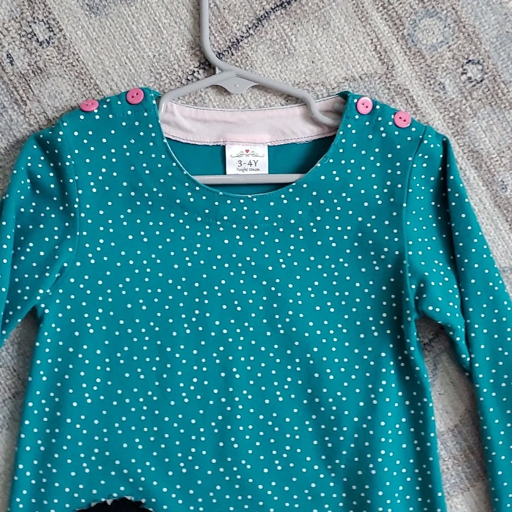 Boutique Girls Penguin Applique Winter Dress Sz3-4y